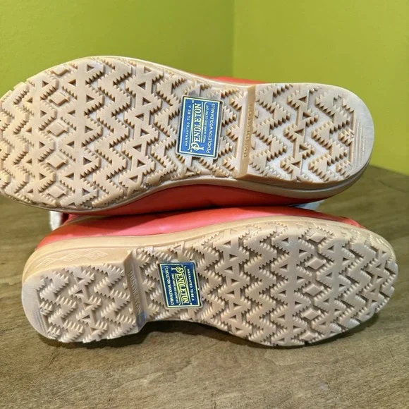 Pendleton US 8 Red Striped Roll-Top Faux Fur Lined Weather Duck Boots No Laces - Picture 12 of 12